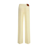 Etro Yellow Cotton Straight-Leg Jeans